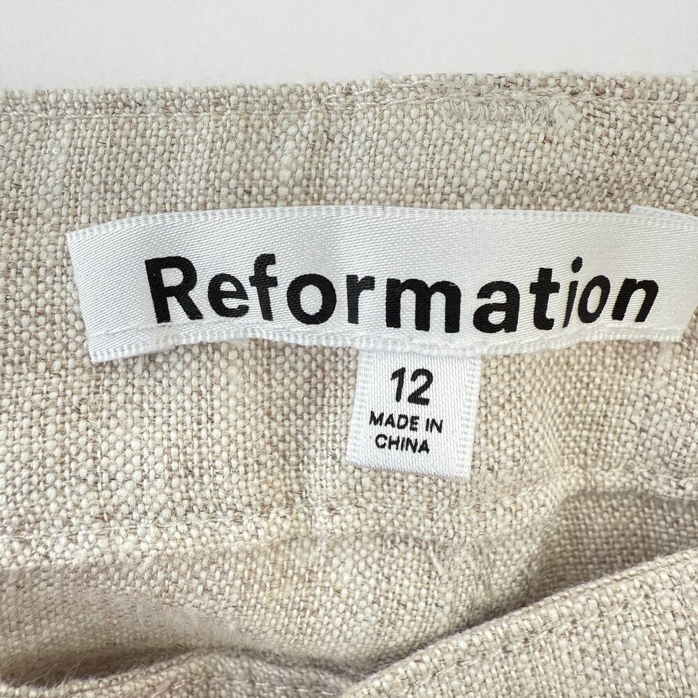Reformation Natural Linen 2 piece Midi Skirt with top - Picture 5 of 12